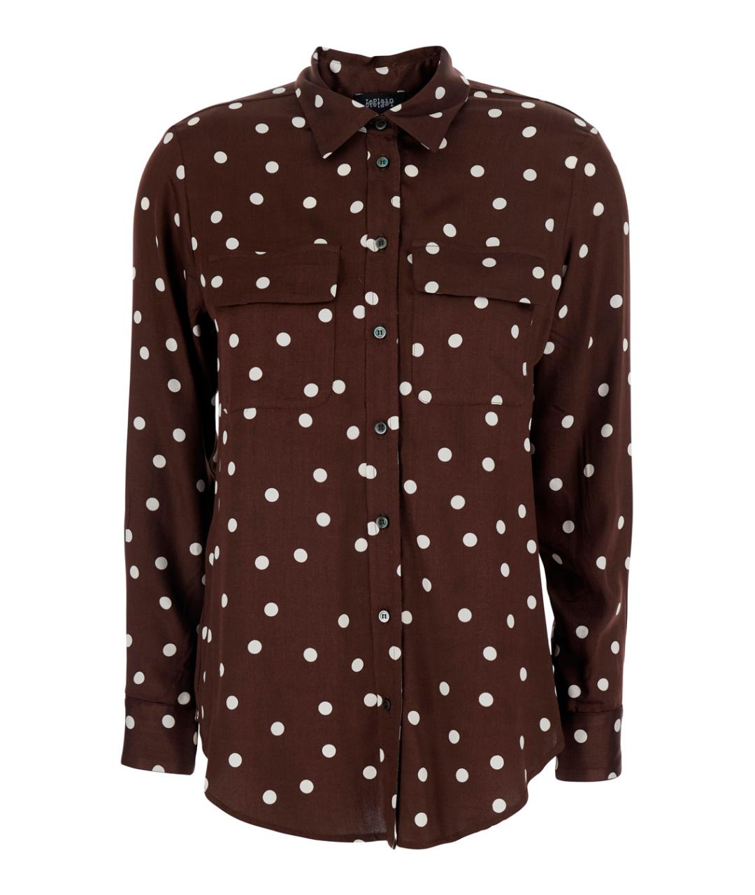 PLAIN Коричневая полиэстеровая рубашка, фото 1