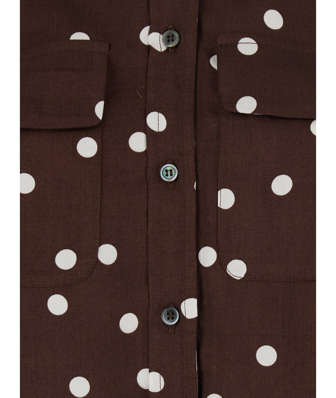 PLAIN Коричневая полиэстеровая рубашка, фото 3