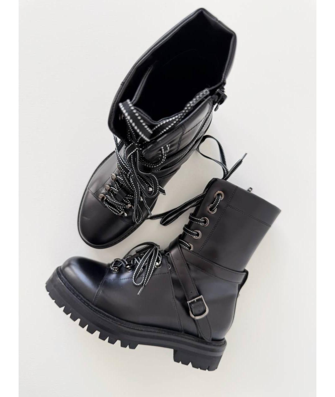 VALENTINO Черные кожаные ботинки, фото 7