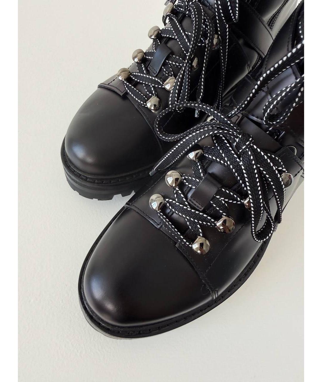 VALENTINO Черные кожаные ботинки, фото 4