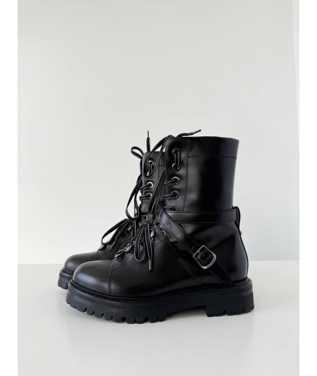 VALENTINO Черные кожаные ботинки, фото 9