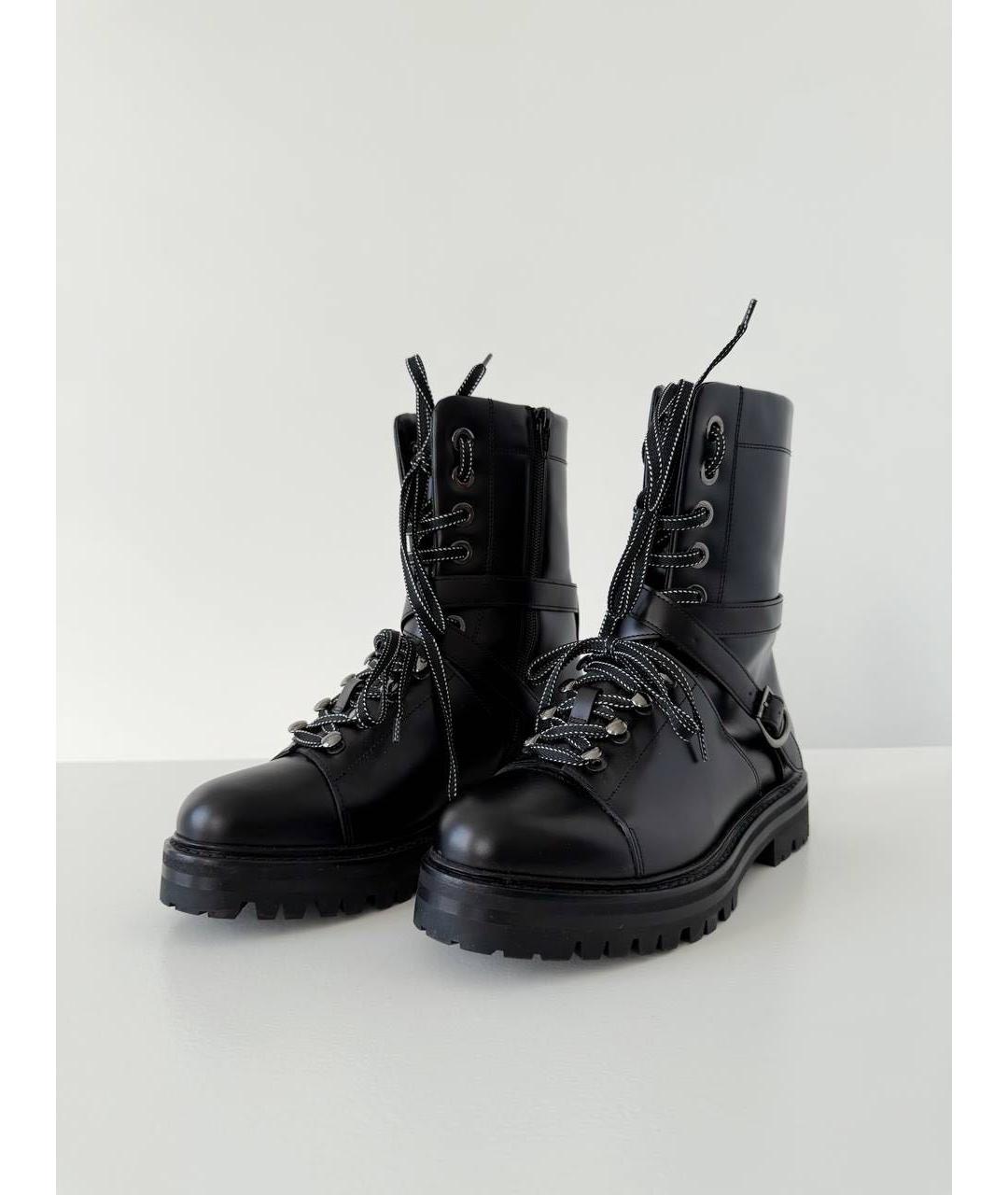 VALENTINO Черные кожаные ботинки, фото 6