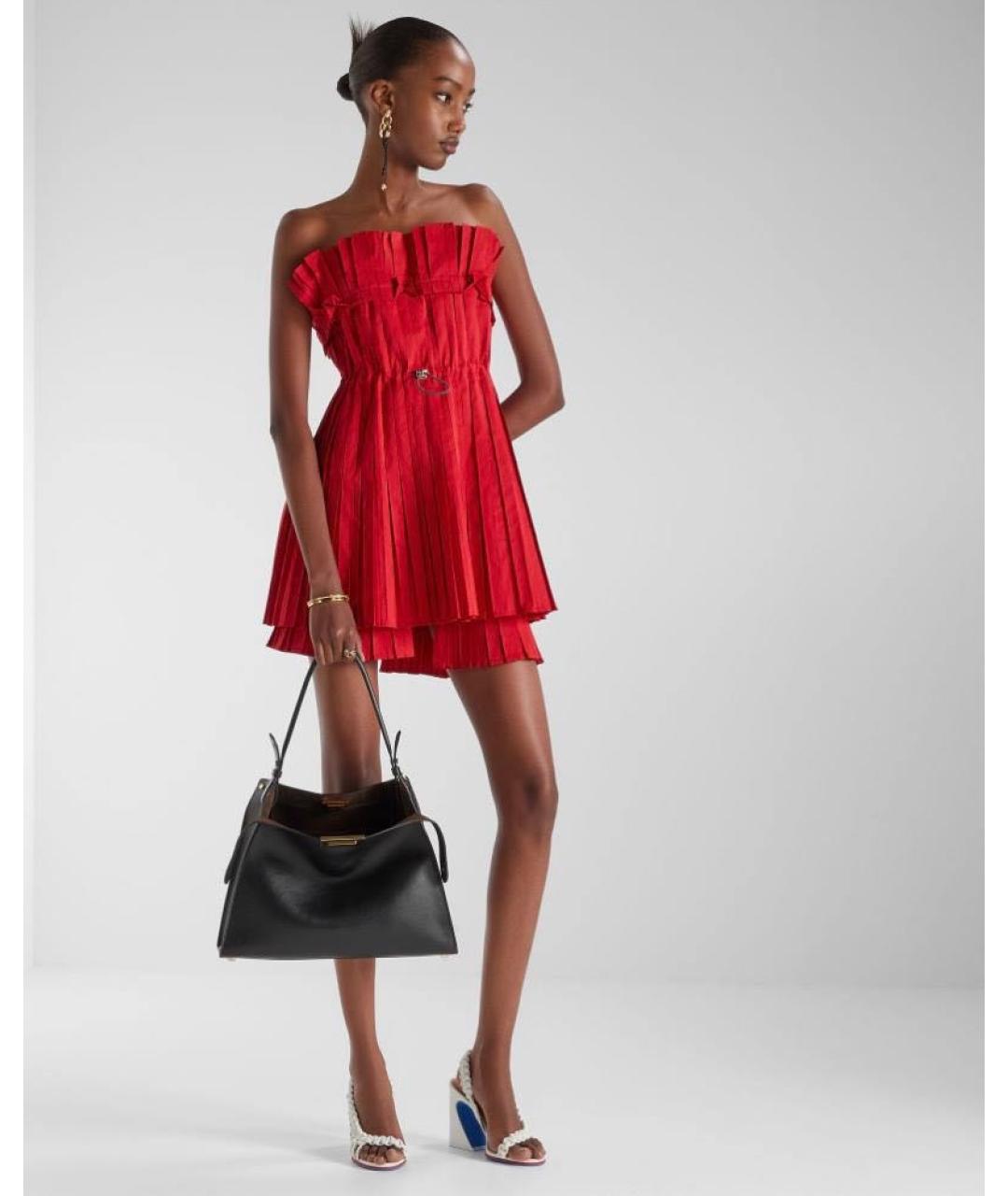 FENDI Черная кожаная сумка с короткими ручками, фото 7