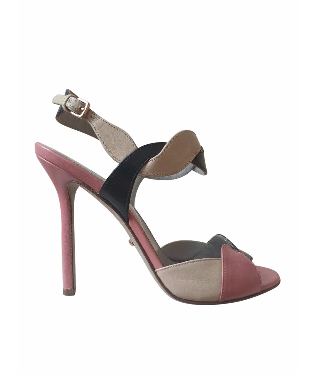 SERGIO ROSSI Мульти кожаные босоножки, фото 1