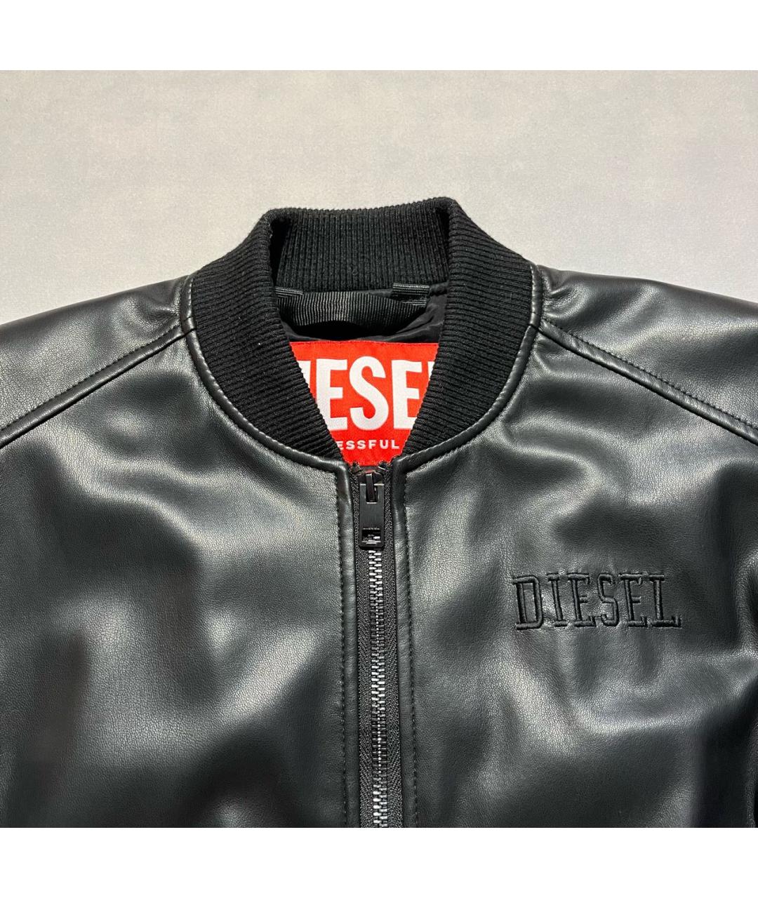 DIESEL Черная кожаная куртка, фото 7
