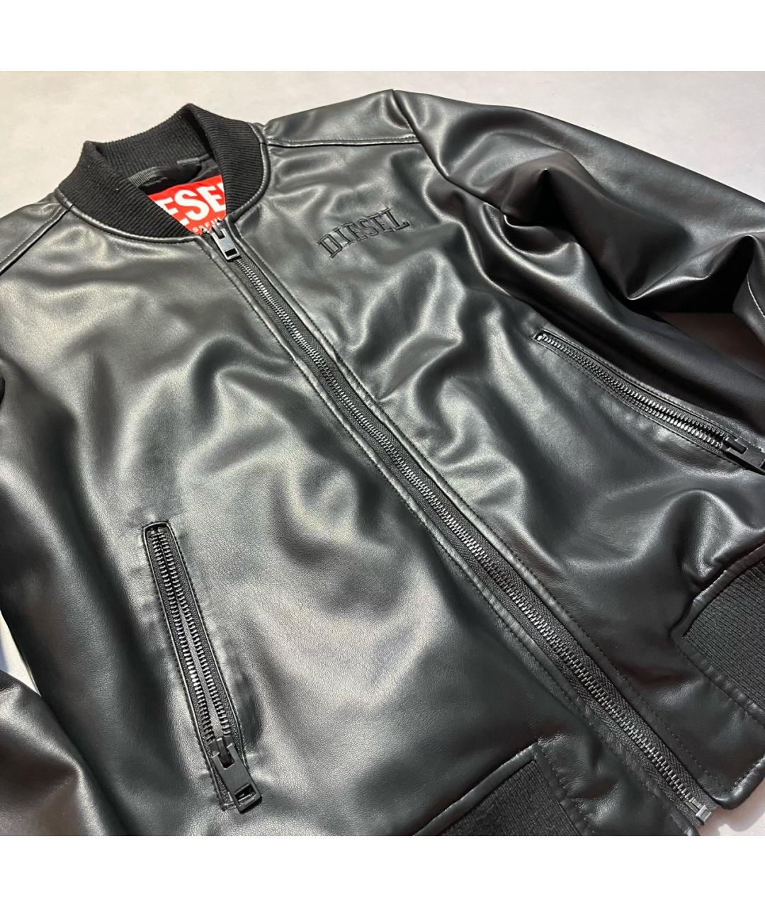 DIESEL Черная кожаная куртка, фото 3