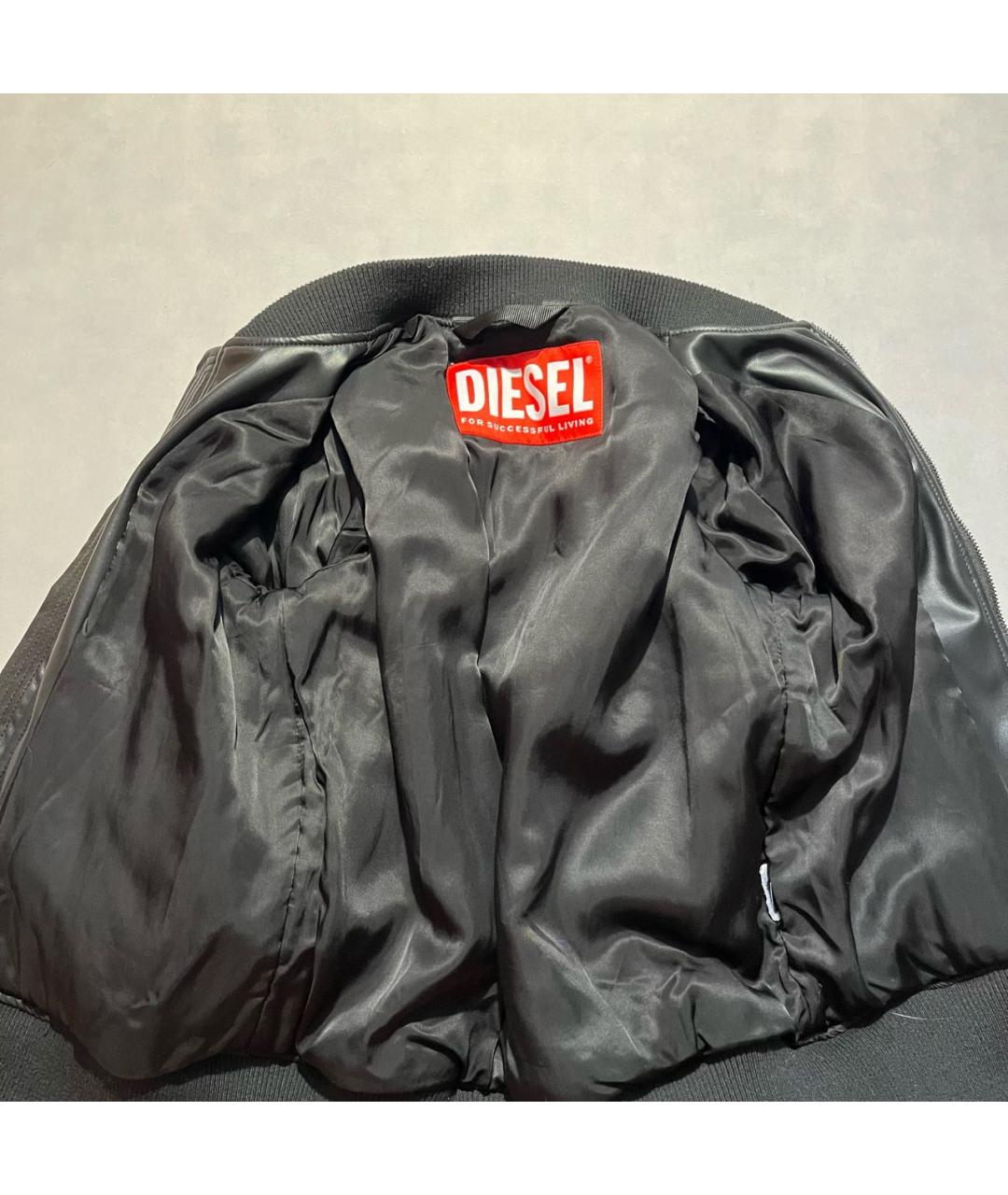 DIESEL Черная кожаная куртка, фото 5