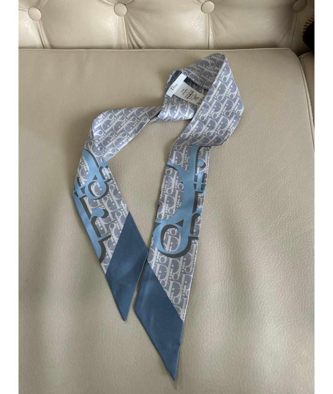 CHRISTIAN DIOR Голубая повязка на голову, фото 4