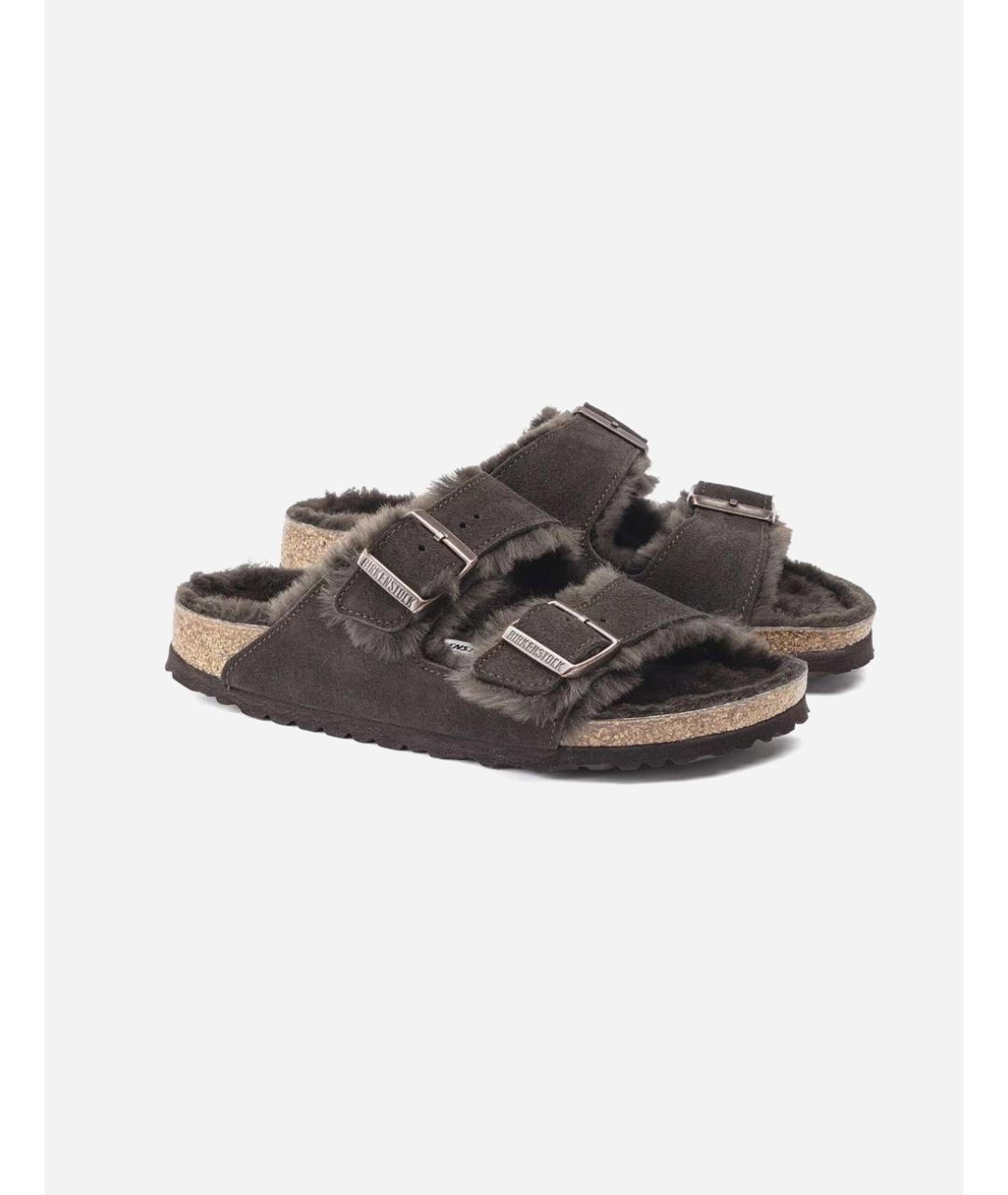 BIRKENSTOCK Коричневые замшевые сандалии, фото 2