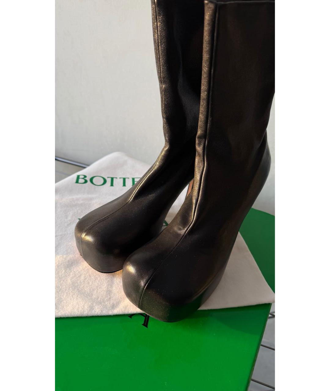 BOTTEGA VENETA Черные кожаные ботинки, фото 9