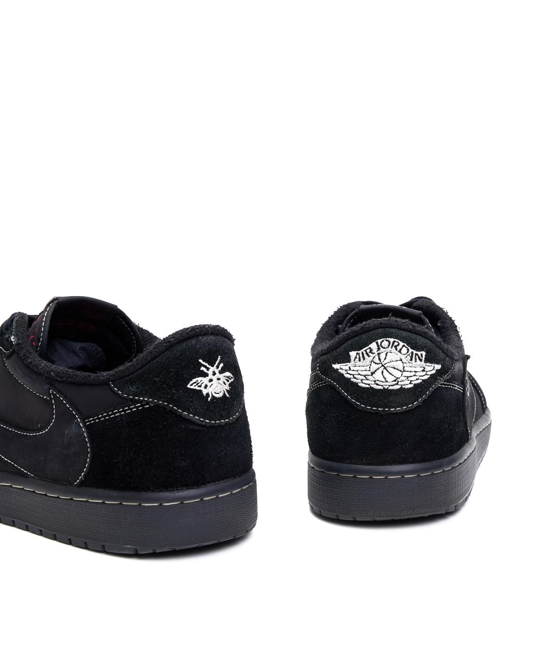 CACTUS JACK BY TRAVIS SCOTT Черные нубуковые низкие кроссовки / кеды, фото 3