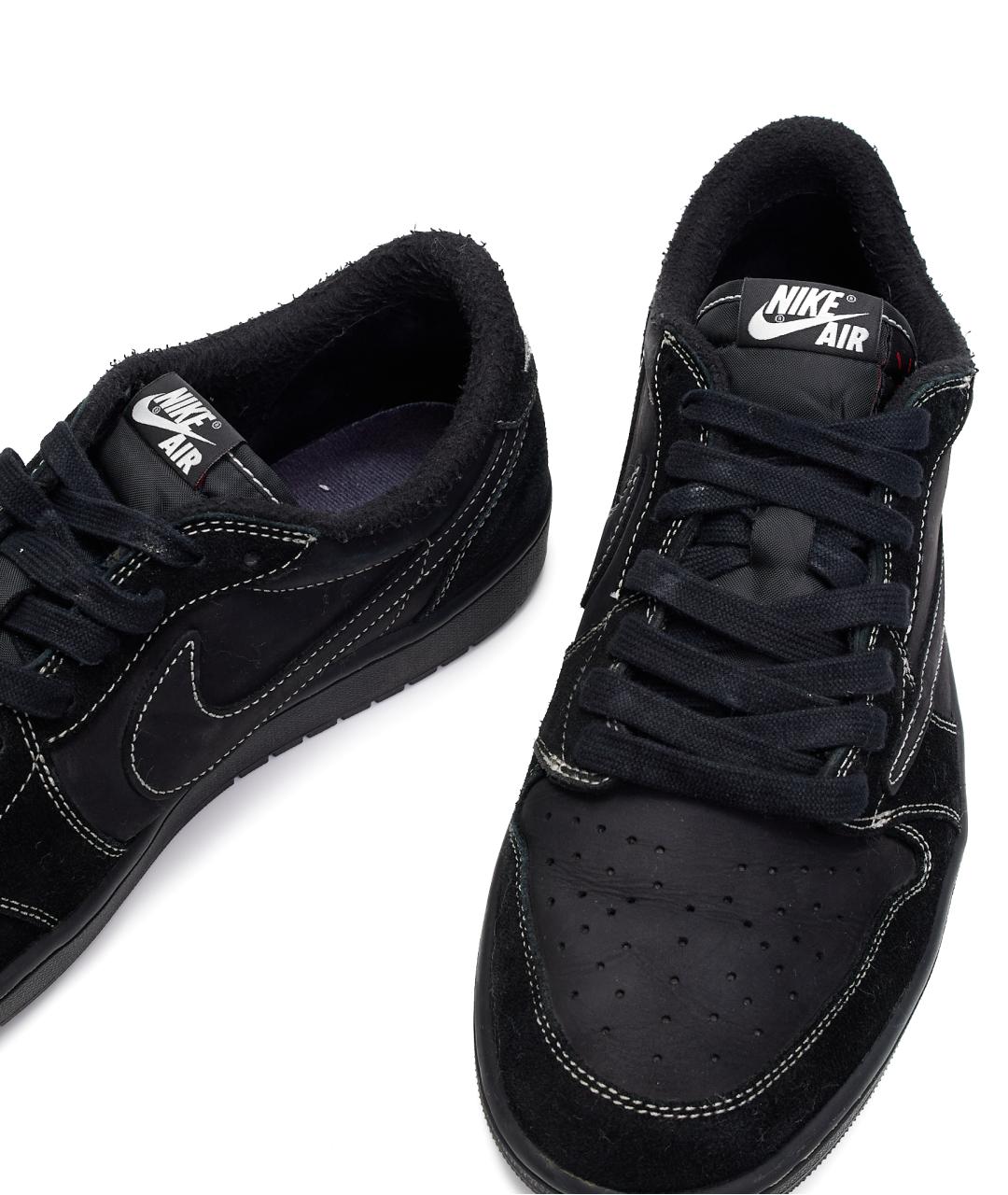 CACTUS JACK BY TRAVIS SCOTT Черные нубуковые низкие кроссовки / кеды, фото 5