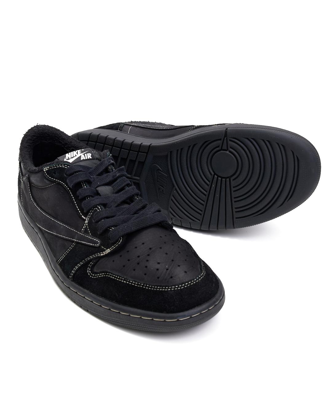 CACTUS JACK BY TRAVIS SCOTT Черные нубуковые низкие кроссовки / кеды, фото 6