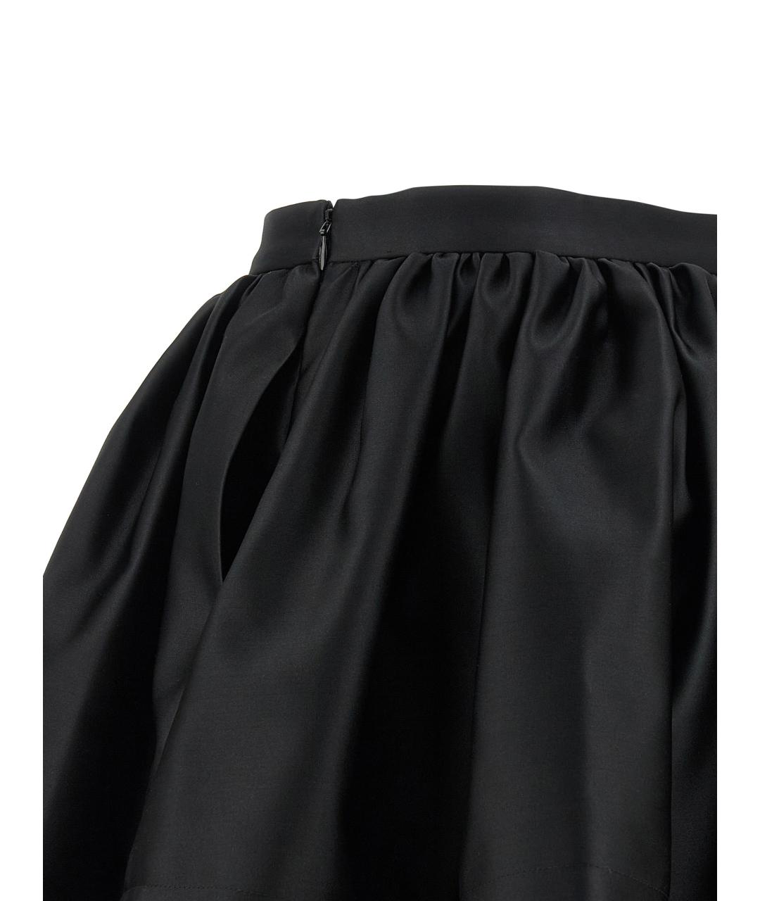 PACO RABANNE Черная полиэстеровая юбка мини, фото 4
