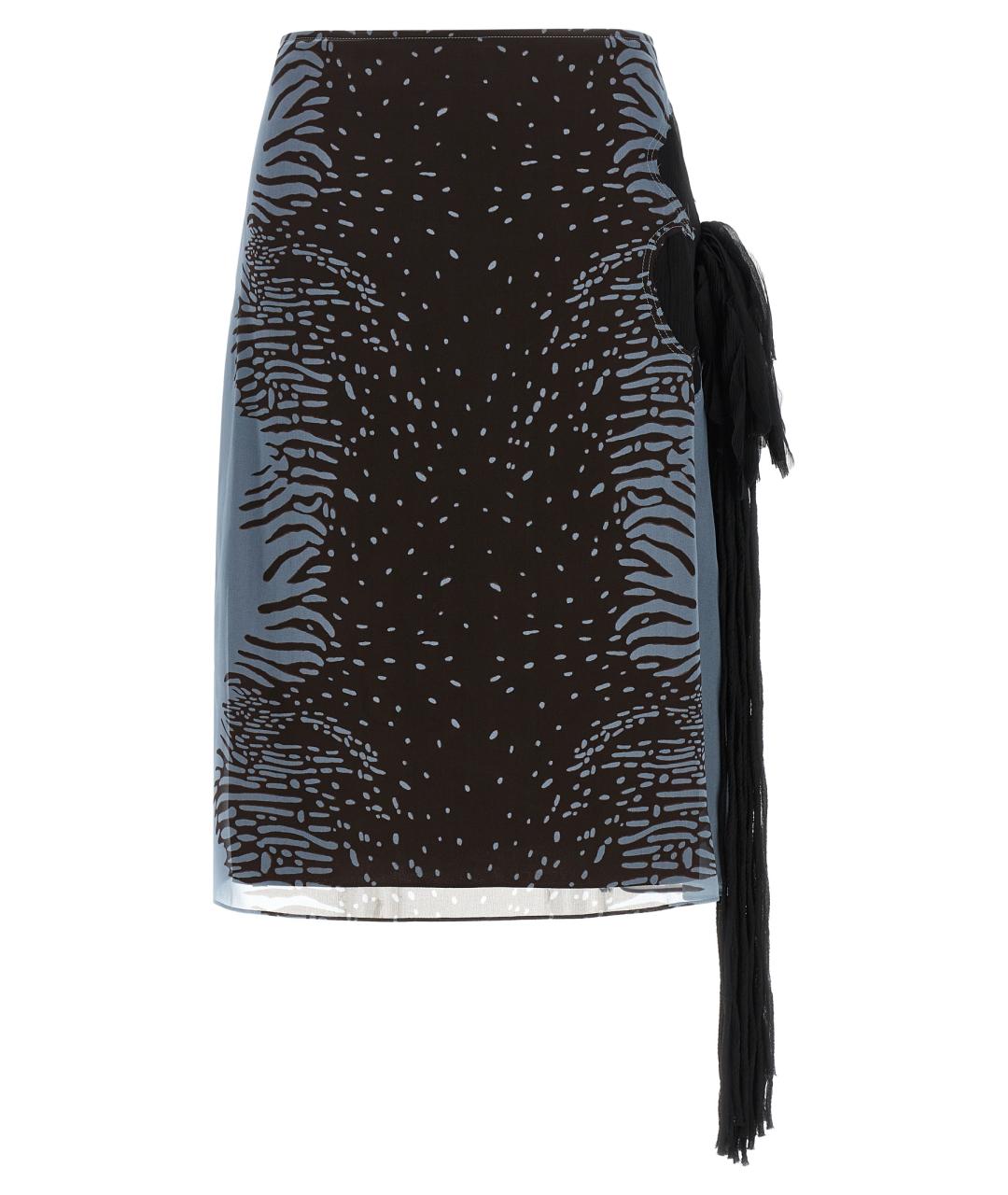 FERRAGAMO Мульти шелковая юбка миди, фото 1