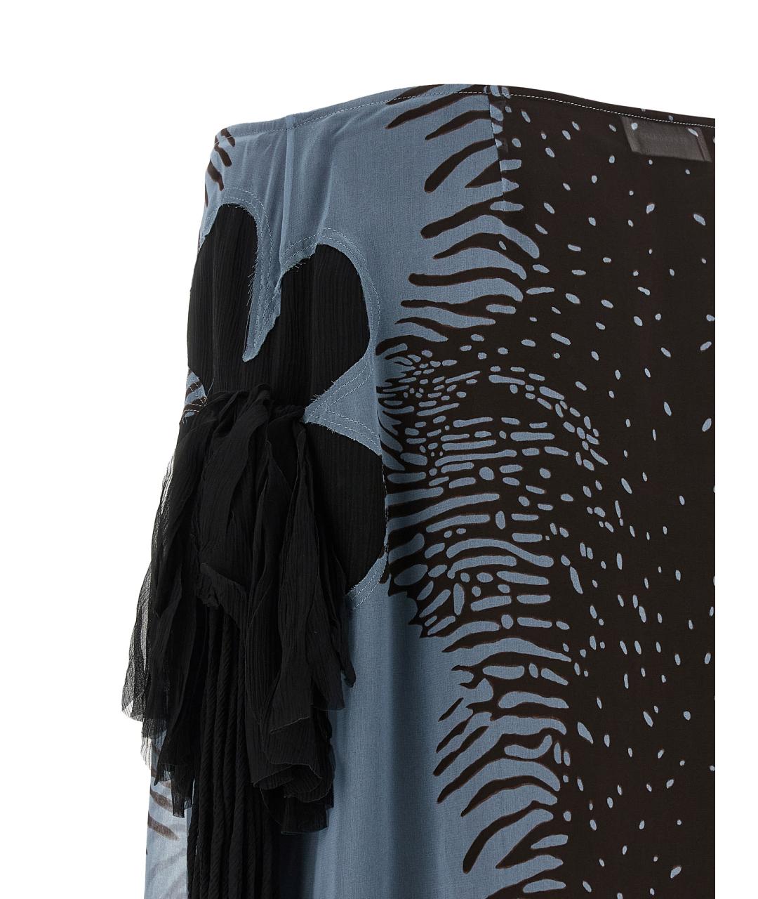 FERRAGAMO Мульти шелковая юбка миди, фото 4