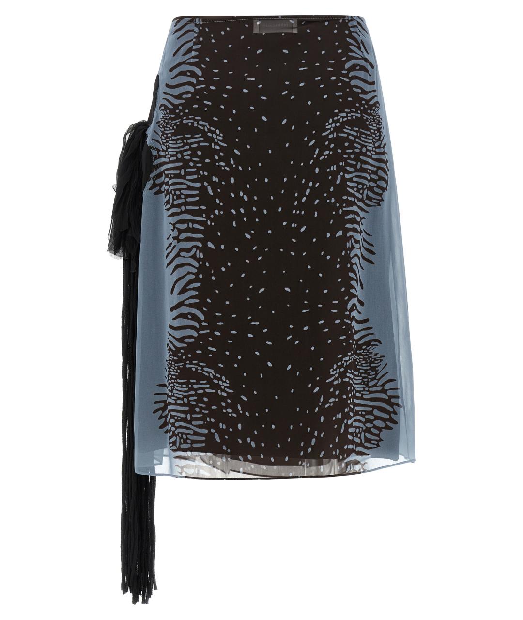 FERRAGAMO Мульти шелковая юбка миди, фото 2