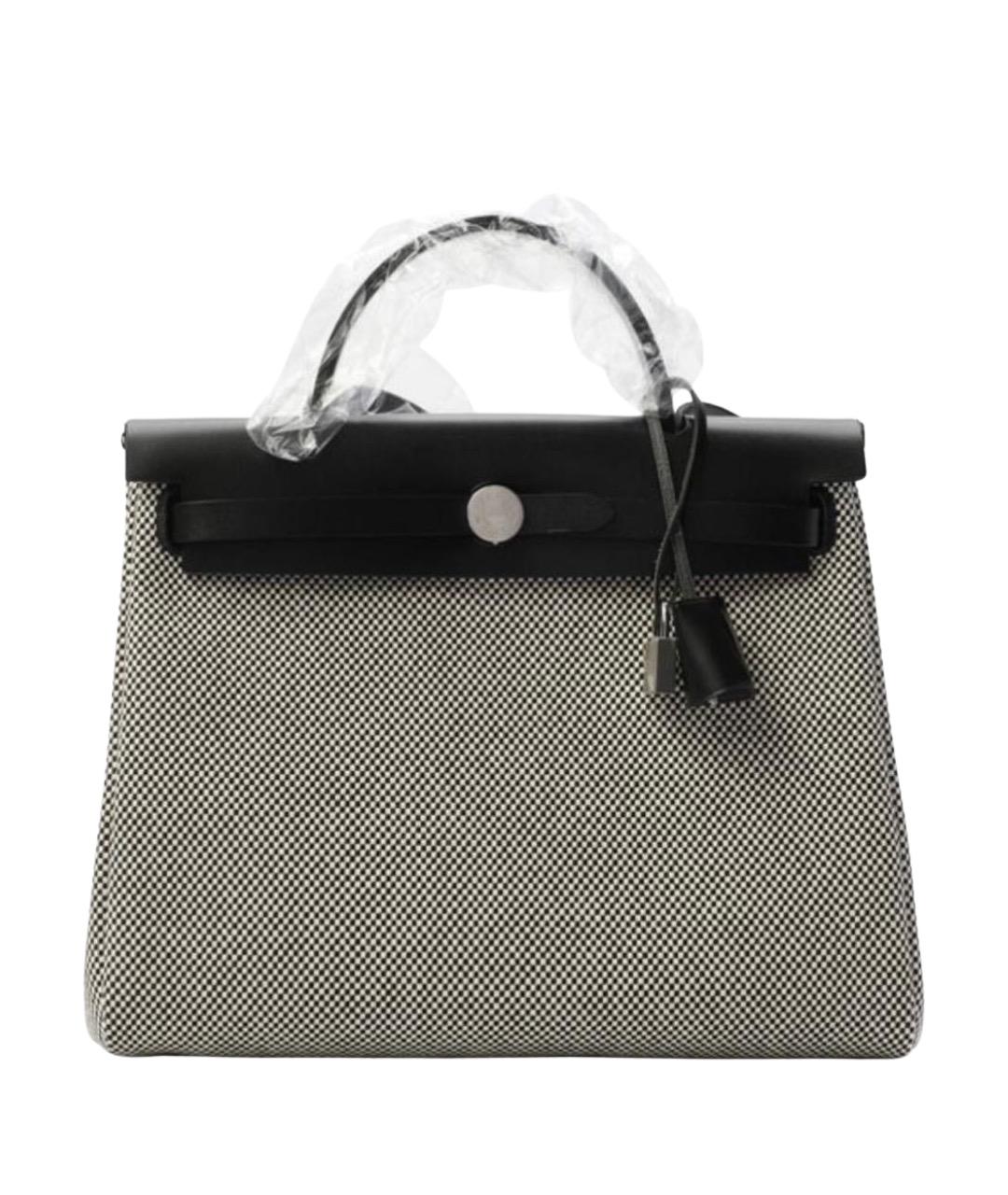 HERMES Серая тканевая сумка через плечо, фото 1