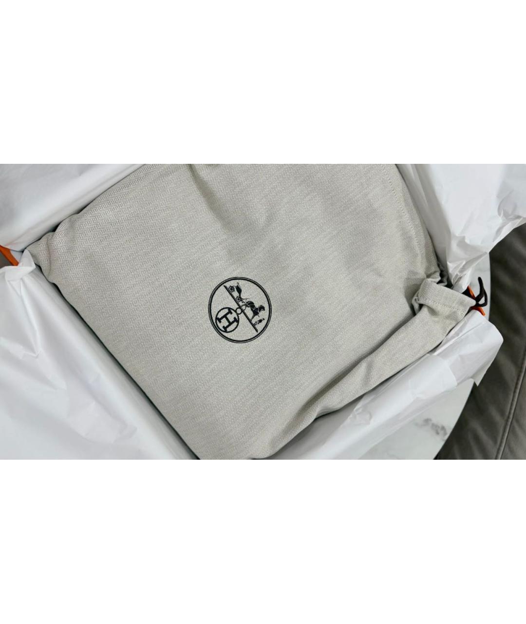 HERMES Серая тканевая сумка через плечо, фото 8