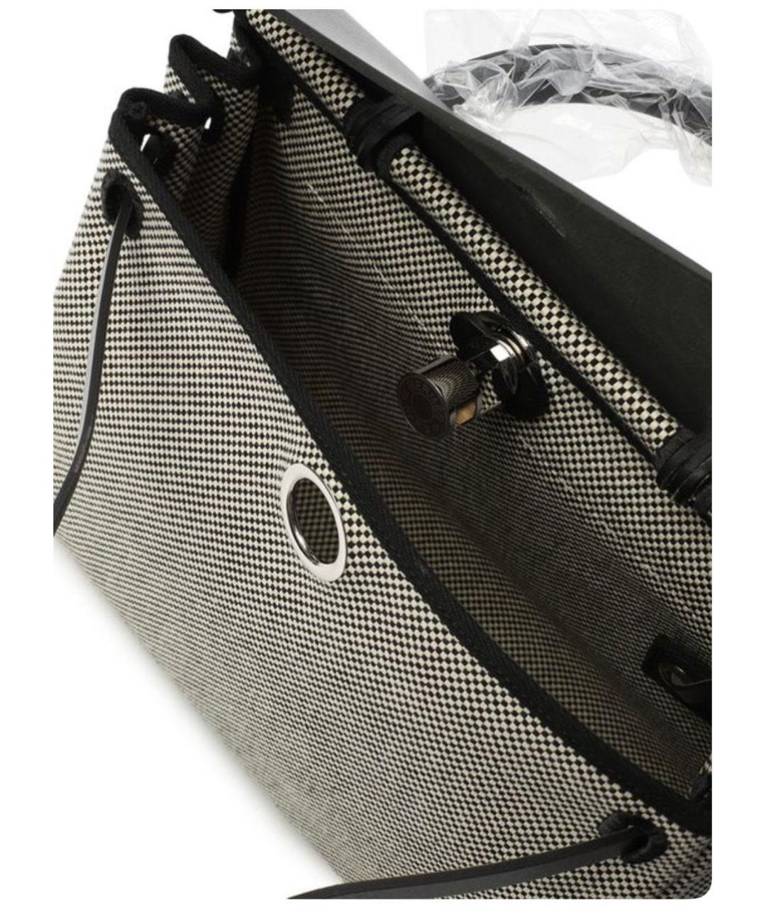 HERMES Серая тканевая сумка через плечо, фото 3