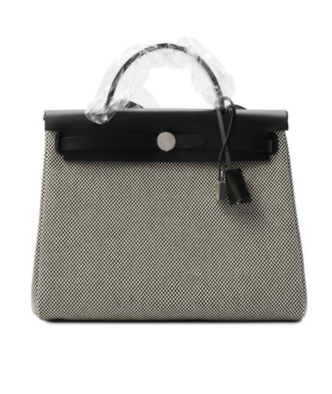 HERMES Серая тканевая сумка через плечо, фото 9