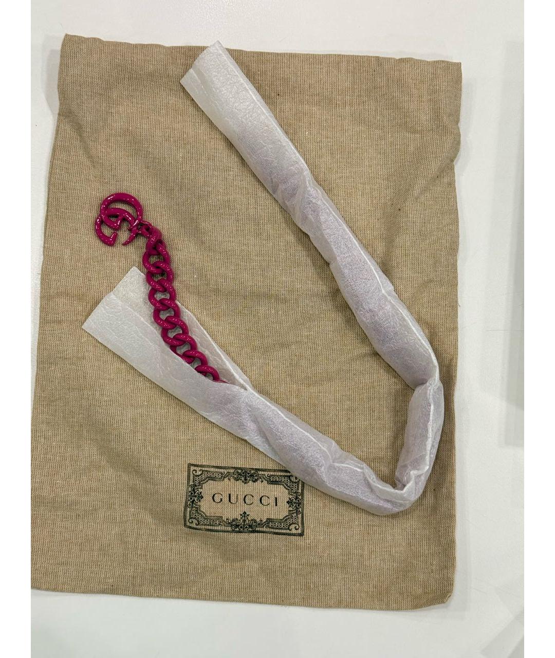 GUCCI Розовая кожаная сумка через плечо, фото 7