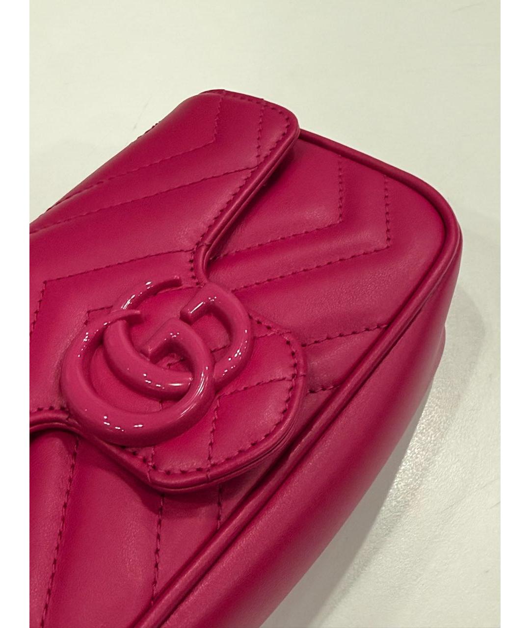 GUCCI Розовая кожаная сумка через плечо, фото 2