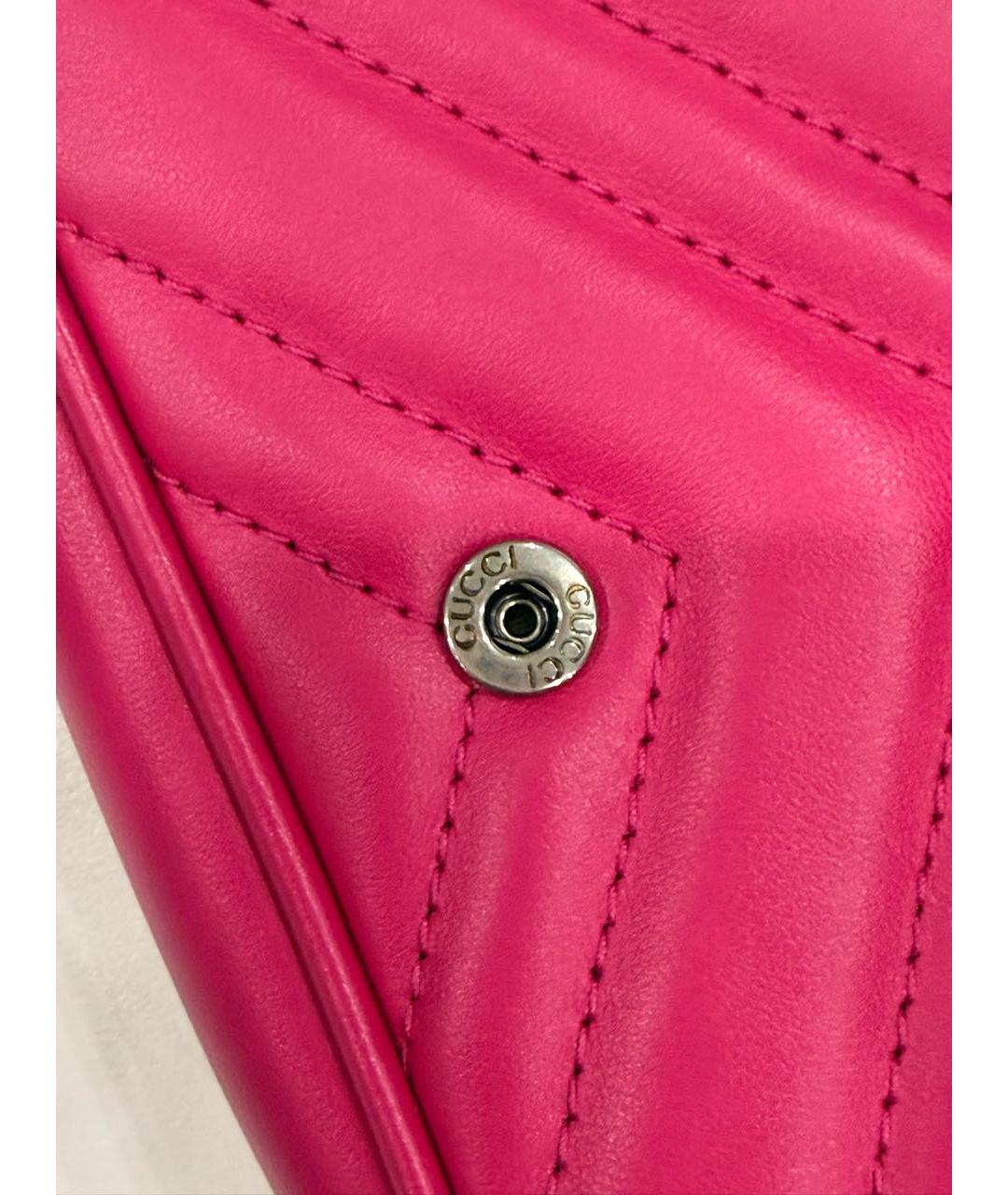 GUCCI Розовая кожаная сумка через плечо, фото 6