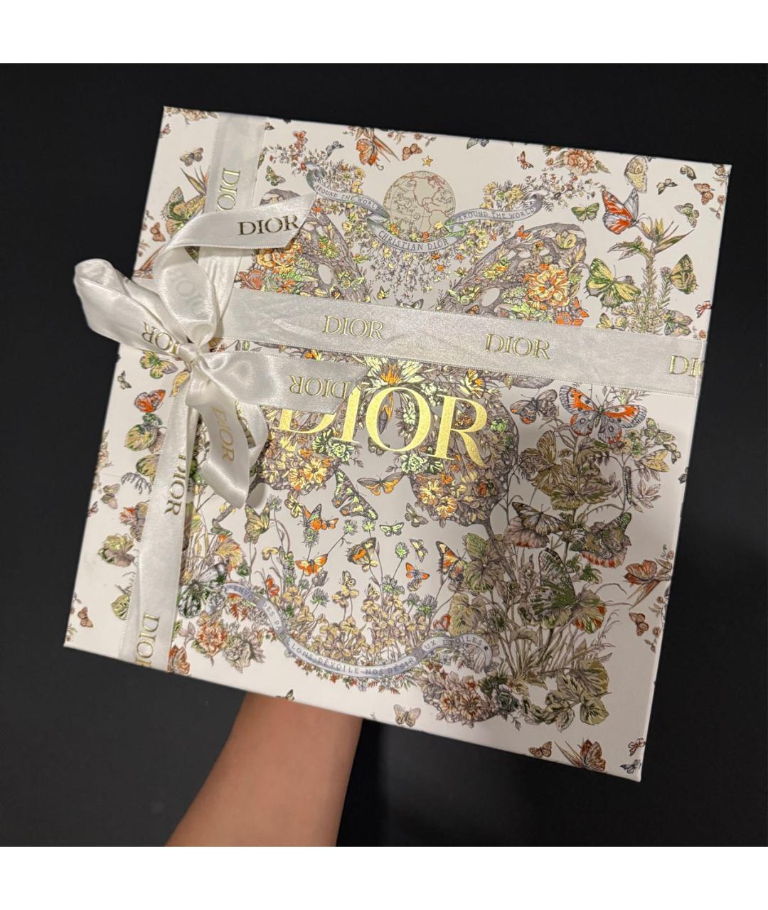 CHRISTIAN DIOR Серый шерстяной шарф, фото 4