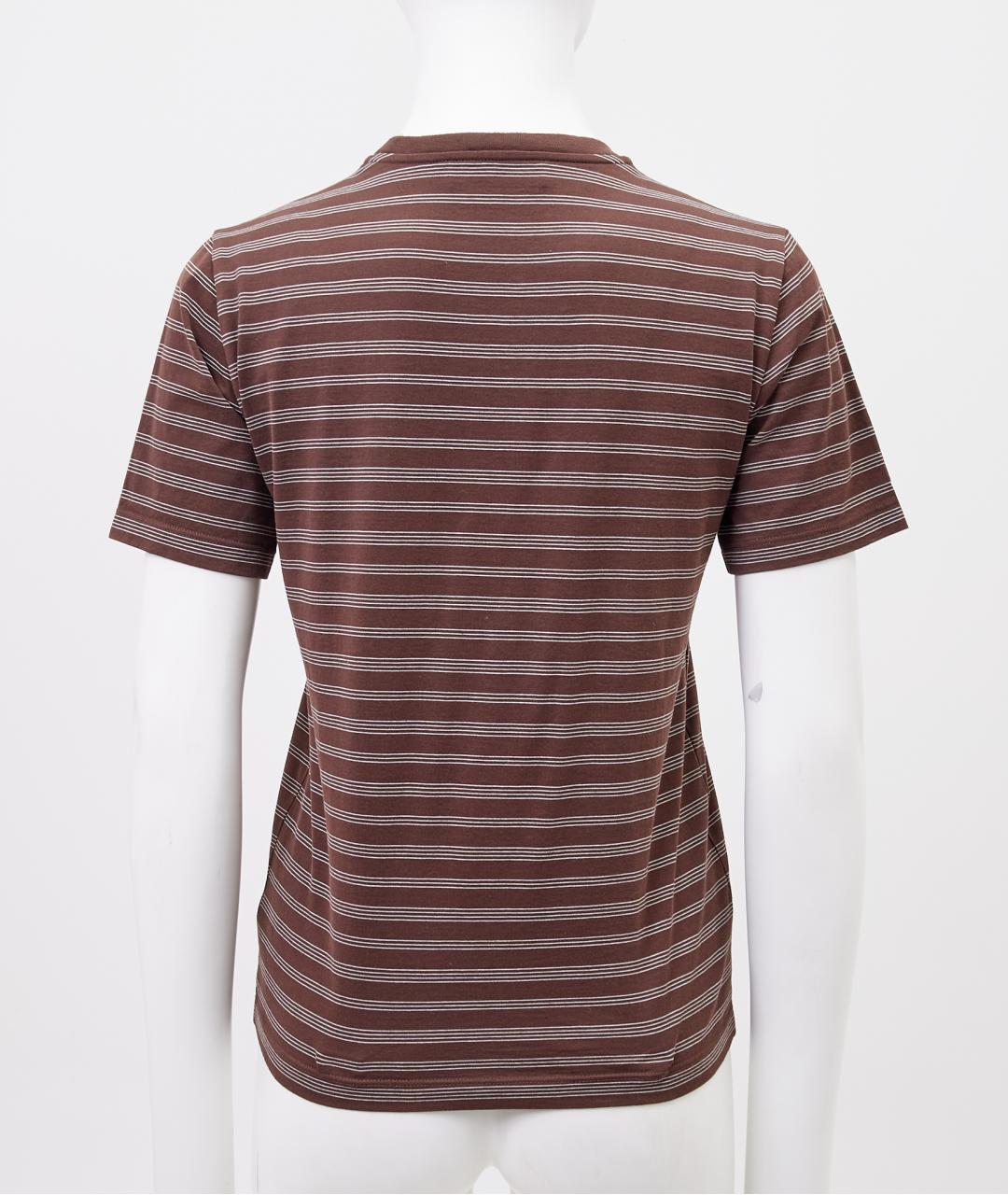 MIU MIU Коричневая хлопковая футболка, фото 2