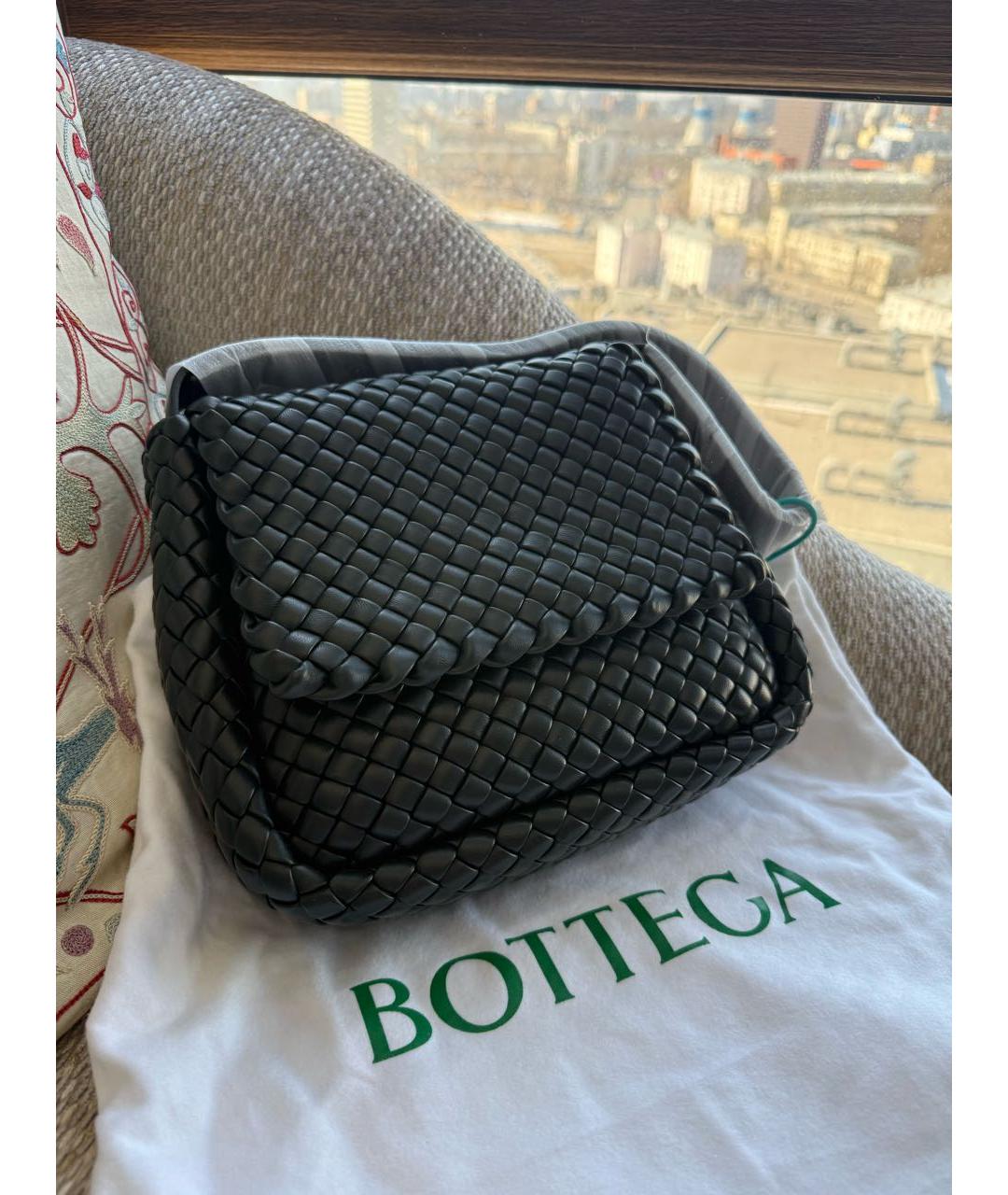 BOTTEGA VENETA Зеленая кожаная сумка через плечо, фото 2