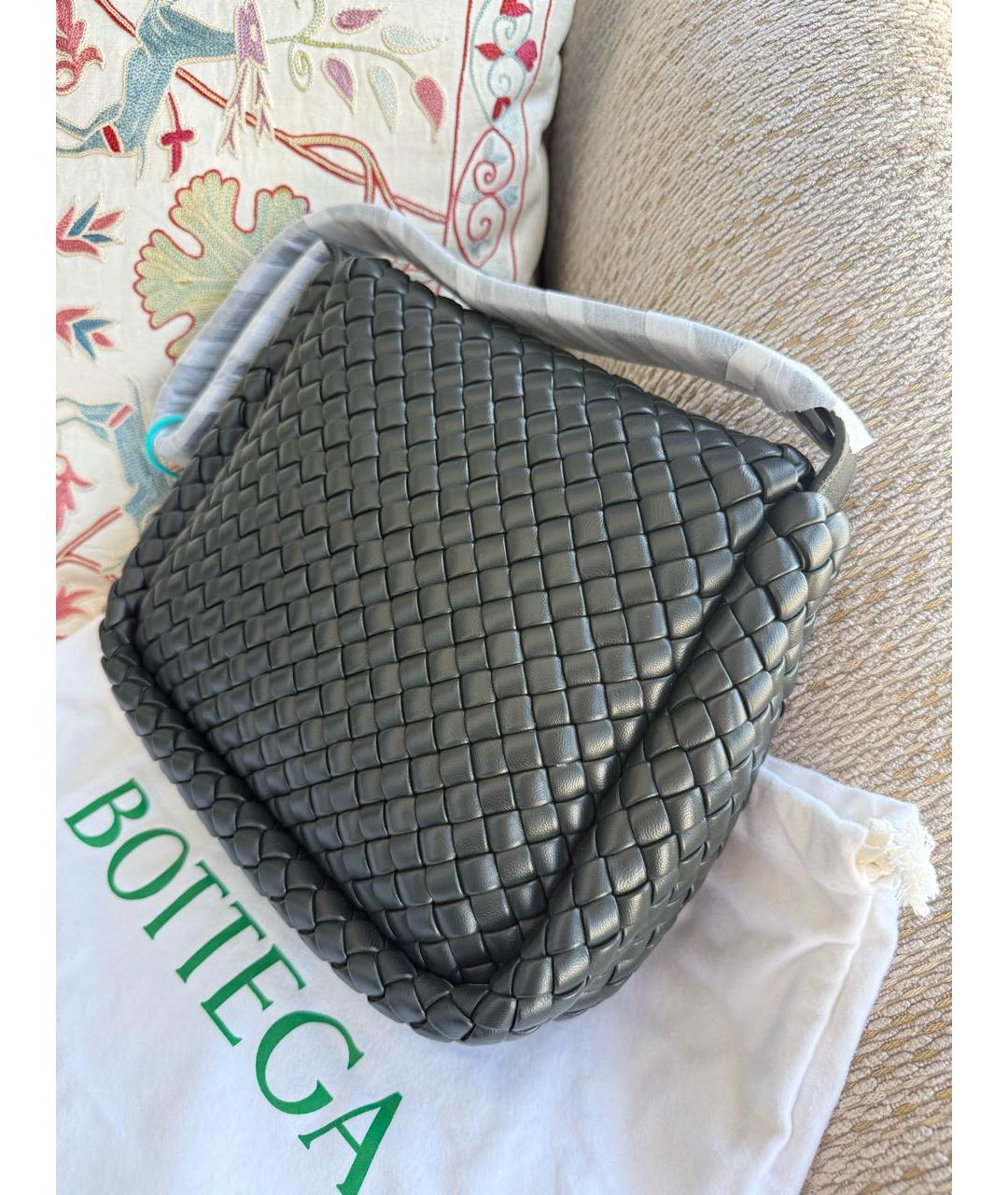 BOTTEGA VENETA Зеленая кожаная сумка через плечо, фото 6