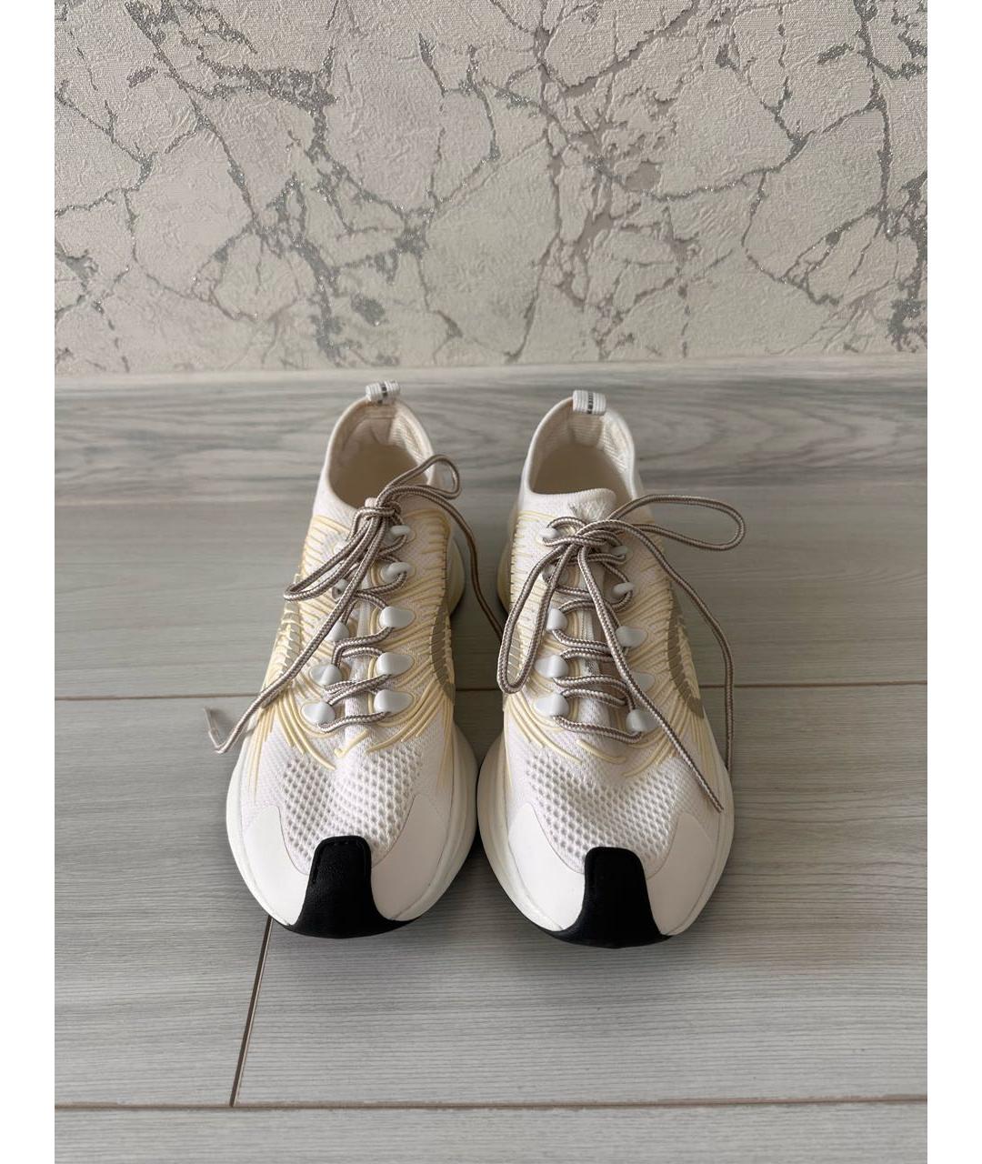 GUCCI Бежевые текстильные низкие кроссовки / кеды, фото 2