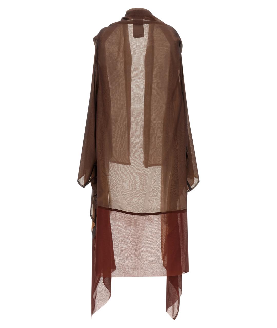 ALBERTA FERRETTI Коричневый шелковый кардиган, фото 2