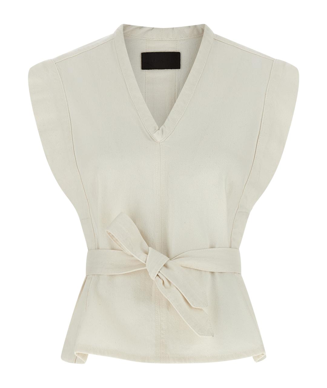 LEMAIRE Белая хлопковая жилетка, фото 1