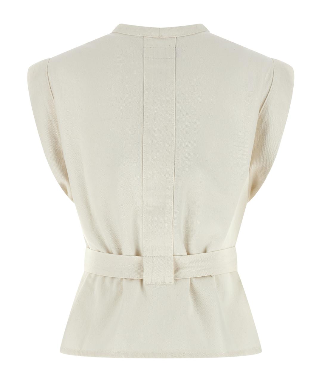 LEMAIRE Белая хлопковая жилетка, фото 2