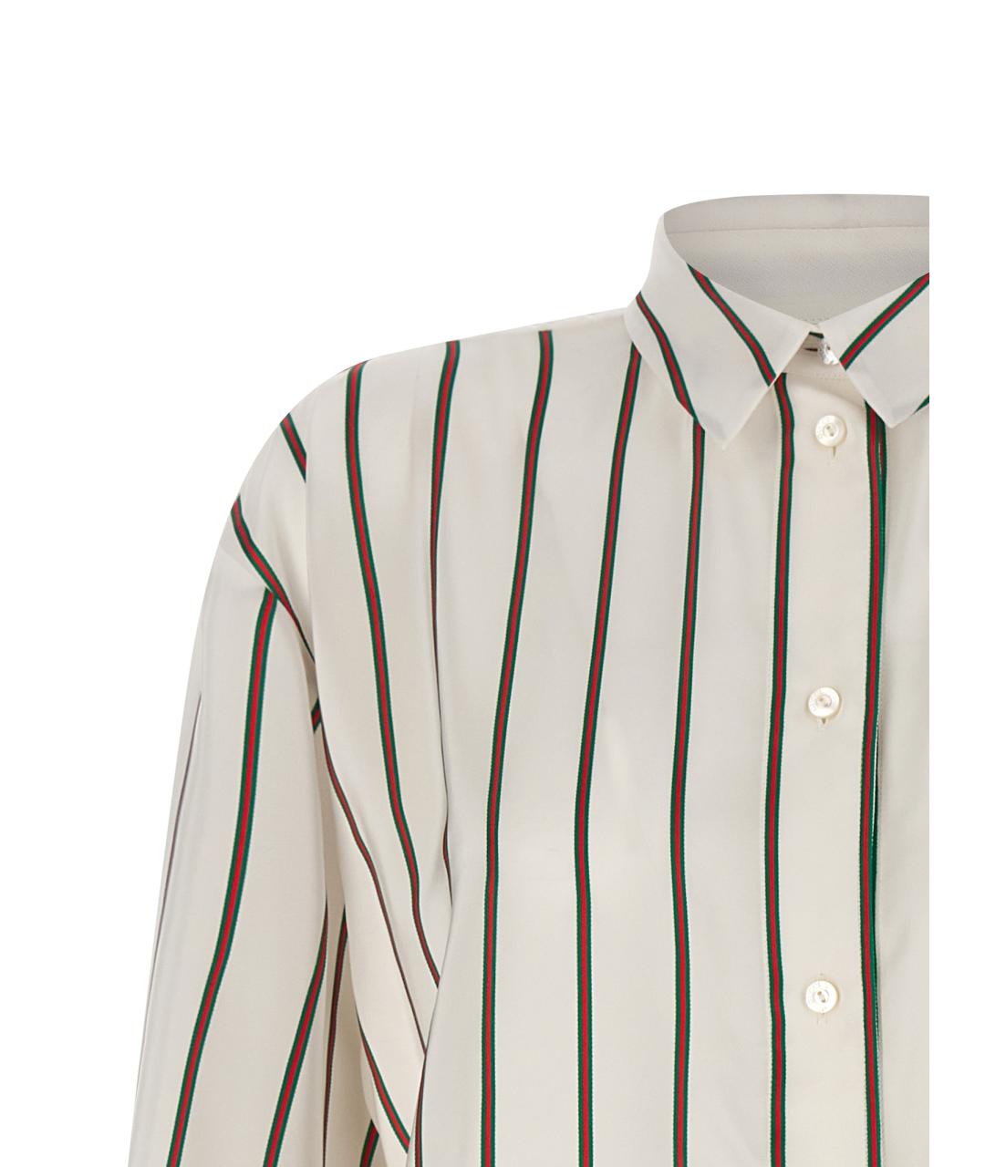 GUCCI Белая шелковая рубашка, фото 3