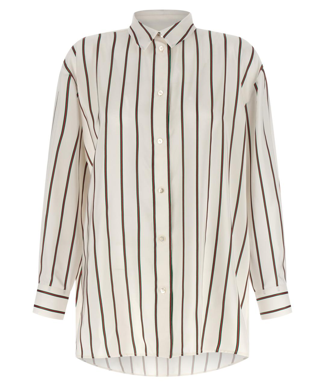 GUCCI Белая шелковая рубашка, фото 1