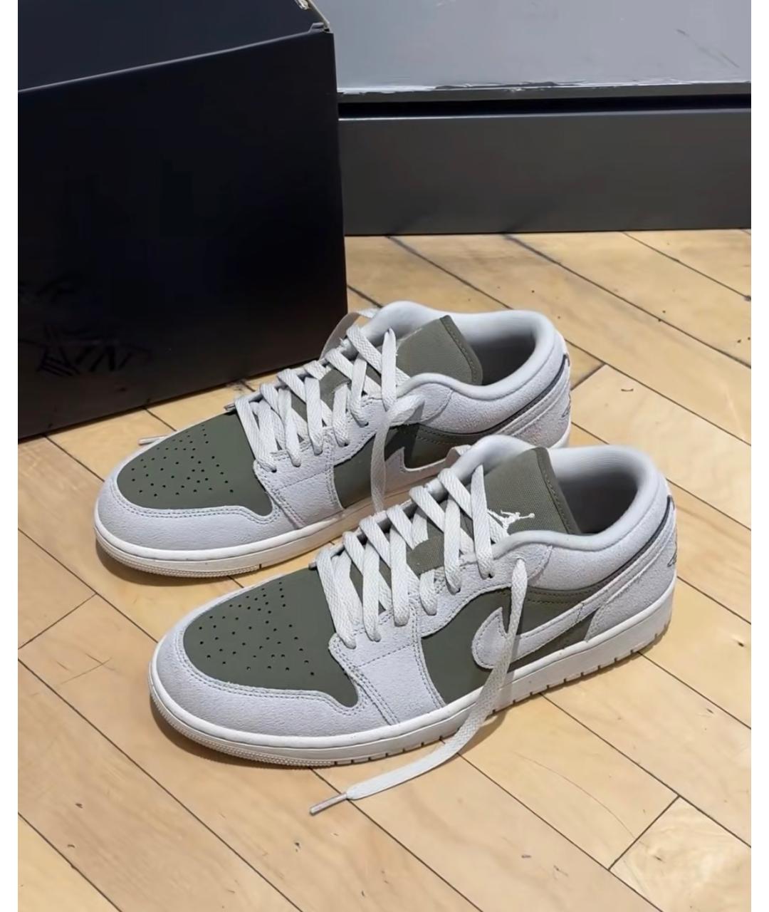 JORDAN Белые замшевые низкие кроссовки / кеды, фото 4