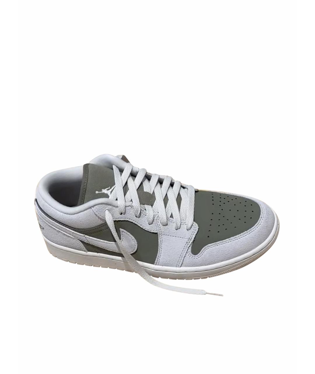 JORDAN Белые замшевые низкие кроссовки / кеды, фото 1