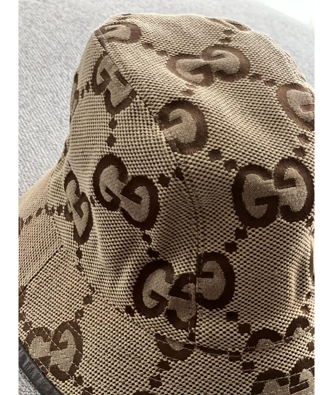 GUCCI Бежевая хлопковая панама, фото 2