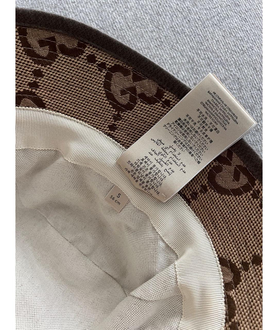 GUCCI Бежевая хлопковая панама, фото 4