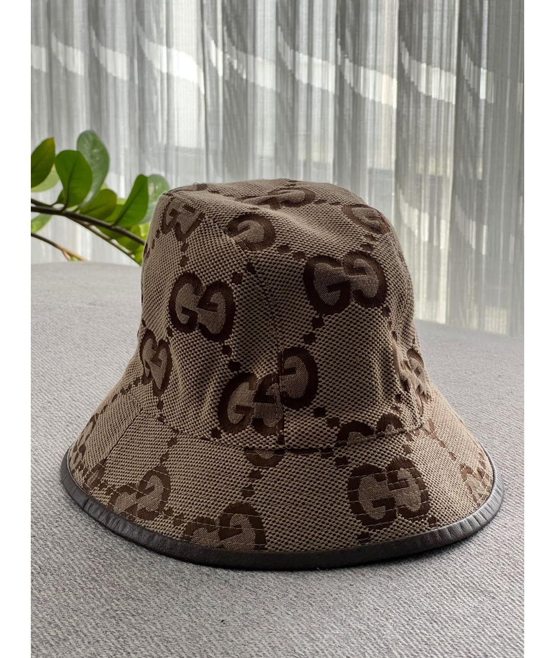 GUCCI Бежевая хлопковая панама, фото 6