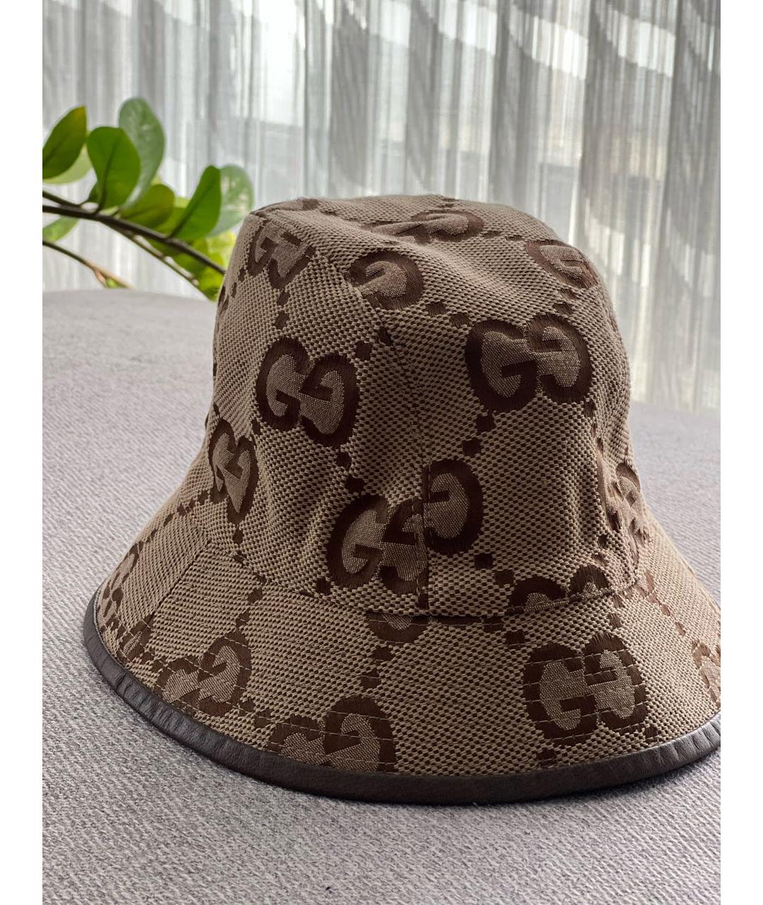 GUCCI Бежевая хлопковая панама, фото 5