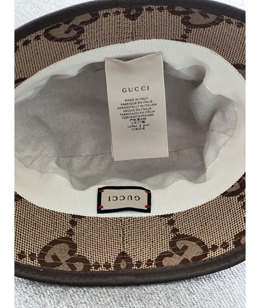 GUCCI Бежевая хлопковая панама, фото 3