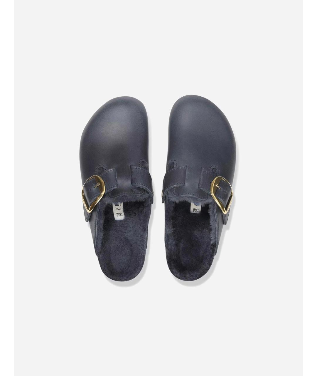 BIRKENSTOCK Синие кожаные мюли, фото 3