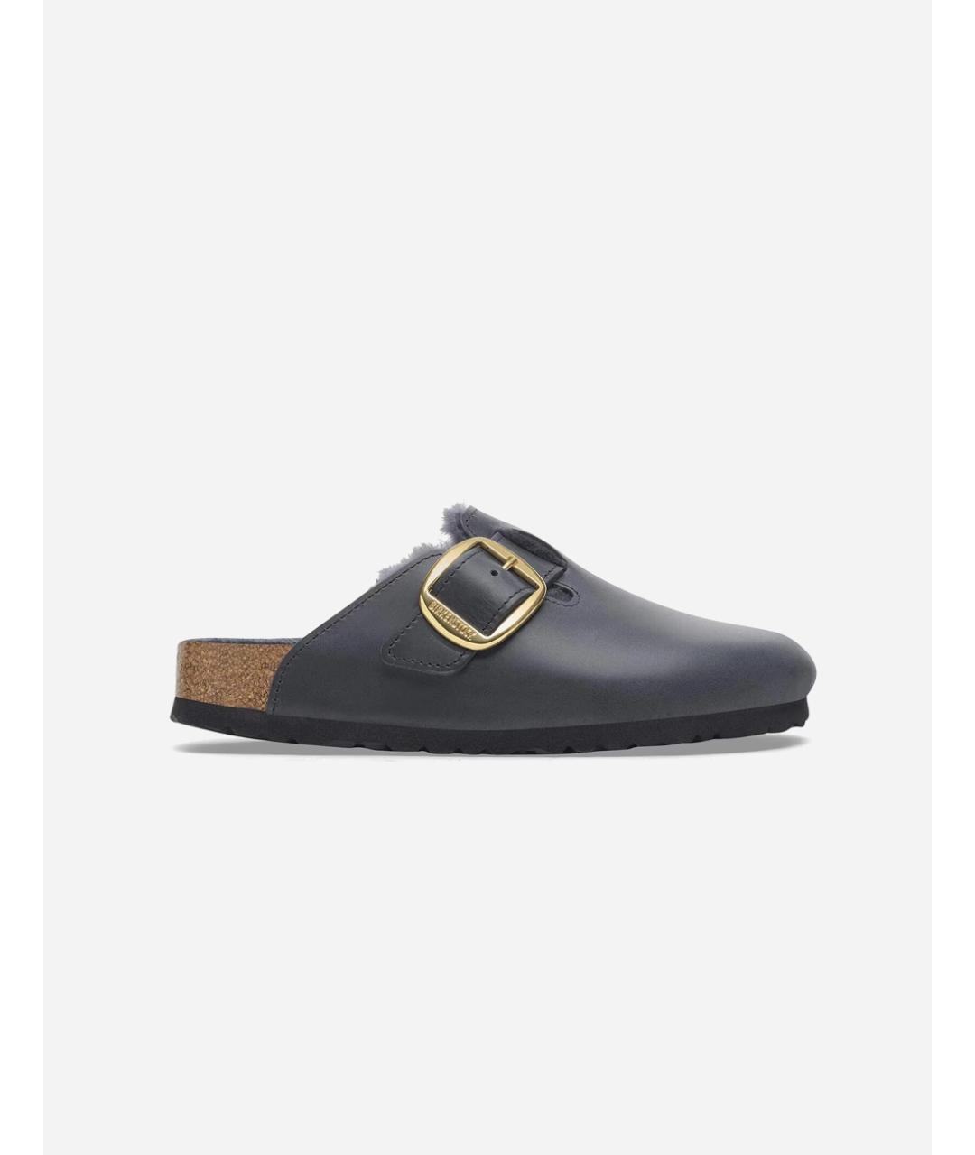 BIRKENSTOCK Синие кожаные мюли, фото 4