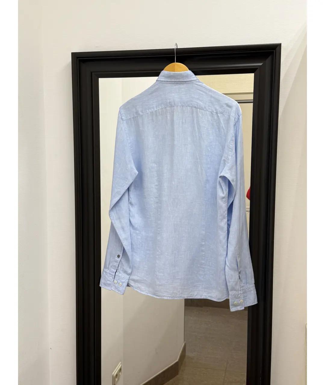 BOGNER Голубая льняная кэжуал рубашка, фото 4