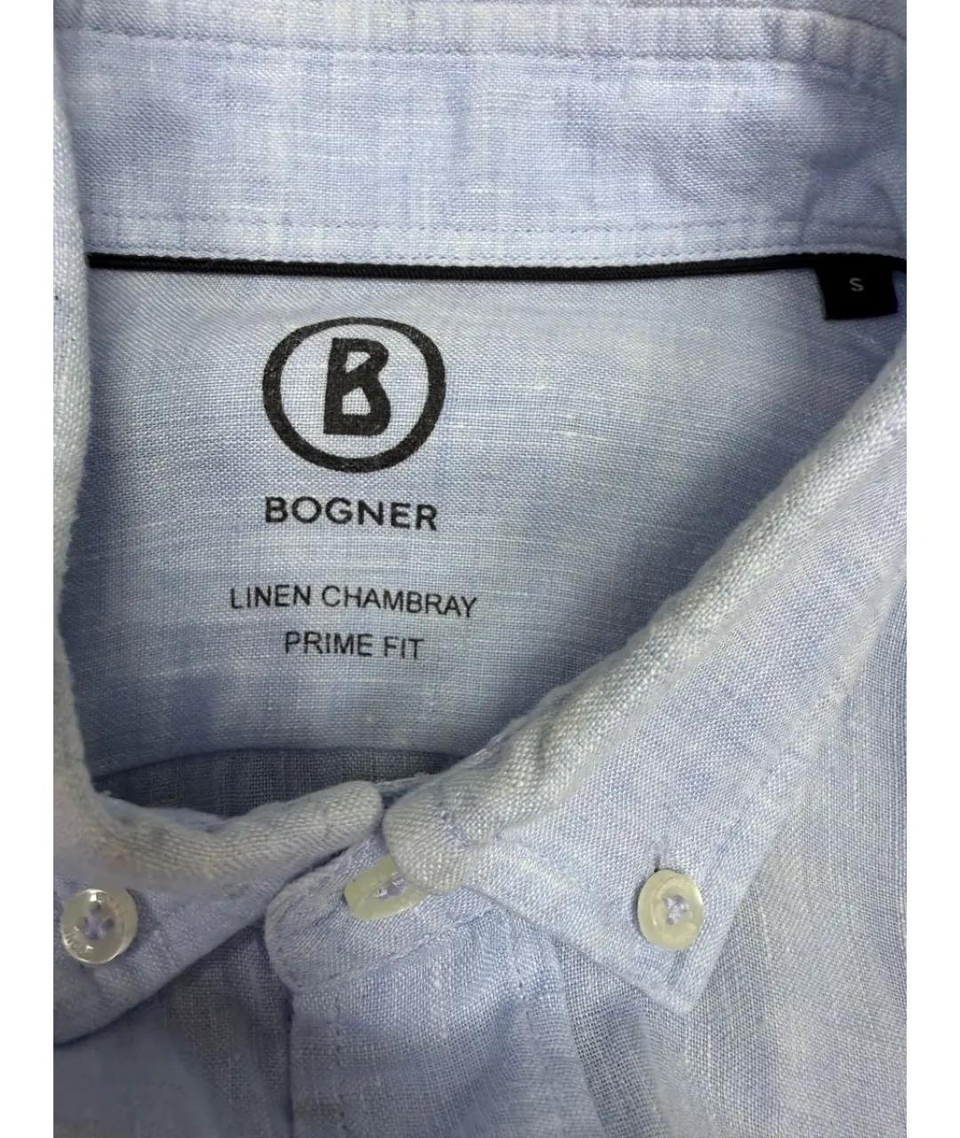 BOGNER Голубая льняная кэжуал рубашка, фото 5