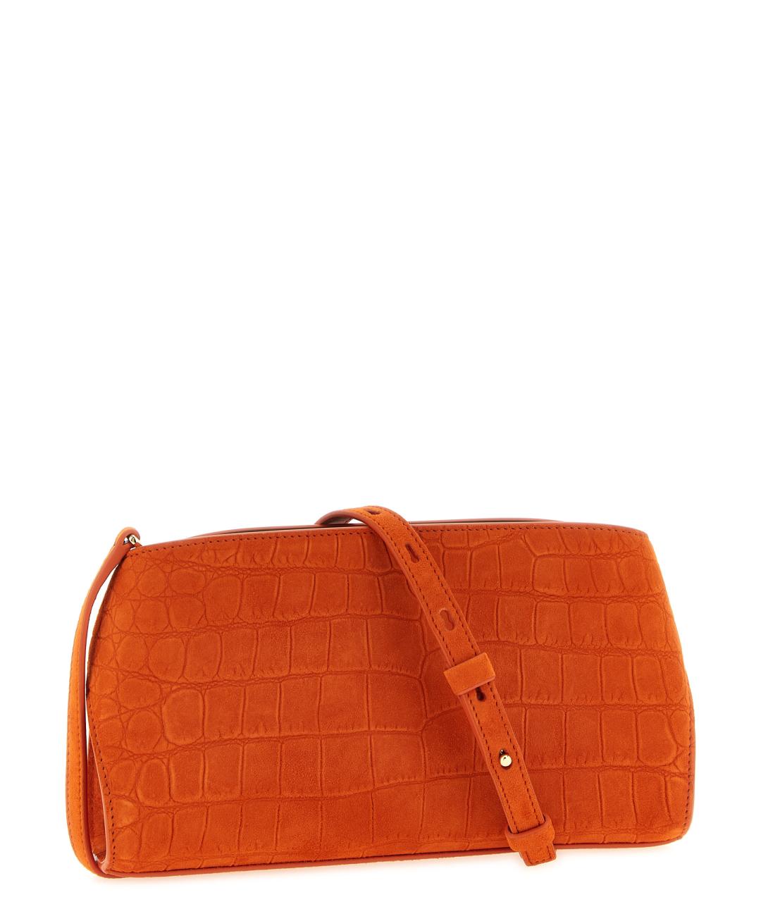 FERRAGAMO Оранжевая замшевая сумка через плечо, фото 2